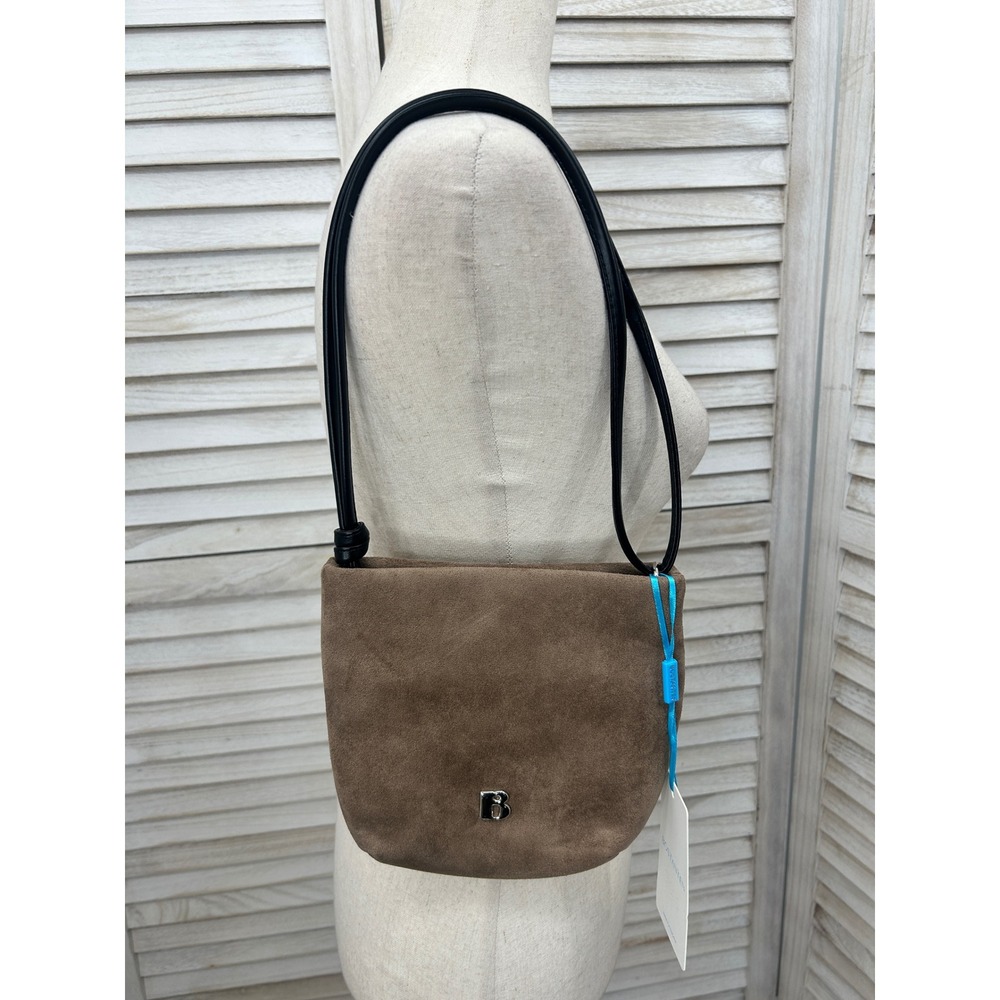 NEW Bostanten Suede Shoulder Bag Small Brown Fall Autumn Minimalist Boho Purse
